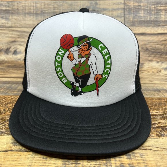 Unbranded Other - Boston Celtics Mens Trucker Hat Black Snapback 1996 Logo Basketball NBA Ball Cap